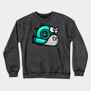 Turbo Snail - Gray/Teal Crewneck Sweatshirt